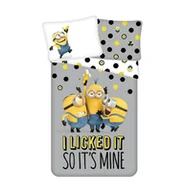 Pościel dla dzieci - Pościel 140X200 Minionki   Szara Poszewka 70X90 - miniaturka - grafika 1