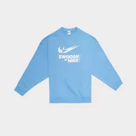 Bluzy damskie - NIKE BLUZA W NSW FLC OS CREW GLS - Nike - miniaturka - grafika 1