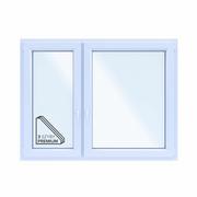 Okna - Okno PCV 3-szybowe fasadowe 85/O19 białe 1465x1135 mm otwierane do wewnątrz lewe - miniaturka - grafika 1