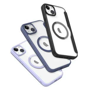 Etui iPhone 15 magnetyczny pokrowiec MagSafe z klapką Dux Ducis Skin X Pro - fioletowy - Etui i futerały do telefonów - miniaturka - grafika 3