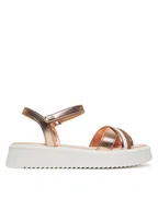 Buty dla dziewczynek - Tommy Hilfiger Sandały Sandal T4A2-33800-0569 M Różowe złoto - miniaturka - grafika 1