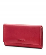 Portfele - Portfel Damski Skórzany Duży Rfid Na Karty Puccini Czerwony Co1958-3 - miniaturka - grafika 1