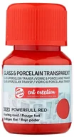 Farby i media malarskie - Farba Do Szkła I Ceramiki Glass & Porcelain Transparent 30 Ml Powerfull Red 3023, Art Crea - miniaturka - grafika 1