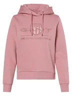 Bluzy damskie - Gant - Damska bluza z kapturem, różowy - miniaturka - grafika 1