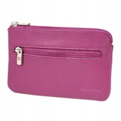 Etui na klucze - Skórzane etui na klucze banknoty pokrowiec duży Fiolet - miniaturka - grafika 1