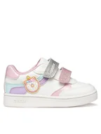Buty dla dziewczynek - Geox Sneakersy B Eclyper Girl B655MB 000BC C1R8S S Biały - miniaturka - grafika 1