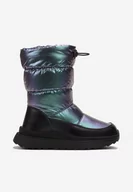 Śniegowce damskie - Zielone Śniegowce z Metalicznym Połyskiem i Pikowaniem Aminese - miniaturka - grafika 1