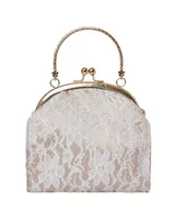 Torebki damskie - Joe Browns Damska torebka z koronką w kolorze różowego złota z metalową ramką, Różowe złoto - miniaturka - grafika 1