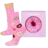 Skarpetki damskie - Skarpetki damskie różowe SOXO GOOD STUFF donut w pudełku - 35–40 - miniaturka - grafika 1