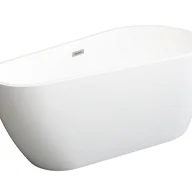 Wanny - VENTE-UNIQUE Wanna wolnostojąca asymetryczna – 240 l – 160 × 80 × 59 cm (dł. × szer. × wys.) – kolor biały – akrylowa - LEPINE - miniaturka - grafika 1