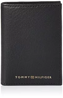 Portfele - Tommy Hilfiger Męskie skórzane portfele TH Premium Bifold, czarne, jeden rozmiar, Czarny, rozmiar uniwersalny - grafika 1