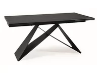 Stoły - Stół rozkładany WESTIN CERAMIC (160-240)x90 czarny/czarny mat - miniaturka - grafika 1