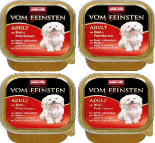 Animonda Dog Vom Feinsten Adult smak: wołowina i serca indyka 6 x 150g - Mokra karma dla psów - miniaturka - grafika 1