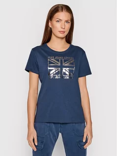 Koszulki i topy damskie - Pepe Jeans T-Shirt Zeldas PL505037 Granatowy Regular Fit - grafika 1