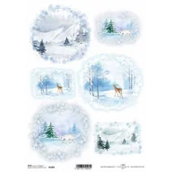 Decoupage - Papier ryżowy ITD A4 R1484 Zima - miniaturka - grafika 1