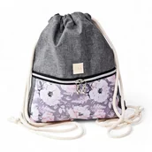 Plecaki worki - Worko plecak plecako worek workoplecak wodoodporny kwiaty jabłoni - miniaturka - grafika 1