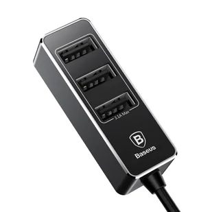 Enjoy Baseus Baseus Together ładowarka samochodowa z przedłużaczem hubem 4x USB 5.5A czarny (CCTON-01) hurtel-37936-0 - Ładowarki samochodowe - miniaturka - grafika 12