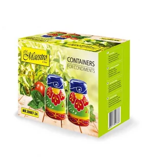 CERAMICZNY ZESTAW DO SOLI I PIEPRZU MAESTRO MR-20007-24 - Pojemniki na przyprawy - miniaturka - grafika 2