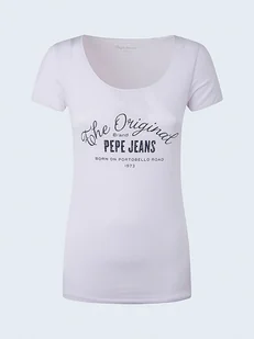 Pepe Jeans Koszulka w kolorze białym - Koszulki i topy damskie - miniaturka - grafika 1