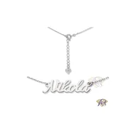 Naszyjniki - Naszyjnik srebrny Ag 925 rodowany imię Nikola NIKOLA/CEL/R - miniaturka - grafika 1