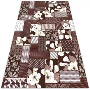 Dywan zewnętrzny tarasowy wzór Kwiaty kolaż 150x225 cm - Dywany zewnętrzne - miniaturka - grafika 1