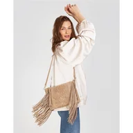 Torebki damskie - Torebka skórzana z frędzlami F16 - miniaturka - grafika 1