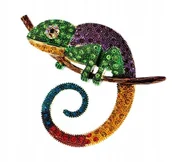 Broszki - PRZYPINKA, BROCHA, PRZYWIESZKA, NASZYJNIK, WISIOREK - JASZCZURKA KAMELEON - miniaturka - grafika 1