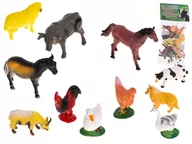 Figurki dla dzieci - Figurki zwierzęta zagrodowe farma zestaw krowa koń 12szt - miniaturka - grafika 1