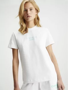 Koszulki i topy damskie - Calvin Klein Koszulka w kolorze białym - grafika 1