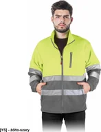 Odzież robocza - R.E.I.S. POLSTRIP - bluza polarowa z pasami odblaskowymi - żółto-szary 2XL - miniaturka - grafika 1