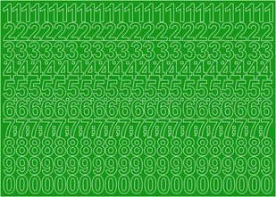 Cyfry Samoprzylepne Zielone 2,5cm Zestaw 276 Cyfr - Zestawy piśmiennicze - miniaturka - grafika 1