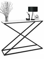 Konsole i sekretarzyki - Industrialna konsola czarny + biały połysk D5-T97 - miniaturka - grafika 1