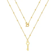 Naszyjniki - Złoty naszyjnik - kluczyk - miniaturka - grafika 1