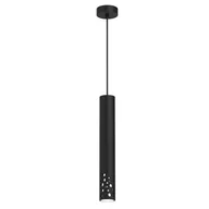 Lampy sufitowe - Czarna tuba ze srebrnym zdobieniem LX 4175 z serii ALTRO BUBLE - miniaturka - grafika 1