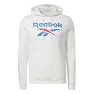 Bluzy męskie - Męska Bluza REEBOK RI FLC BIG LOGO HOOD H54805 – Biały - miniaturka - grafika 1