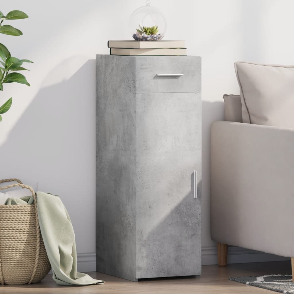 vidaXL Szafka, szarość betonu, 30x42,5x93 cm, materiał drewnopochodny