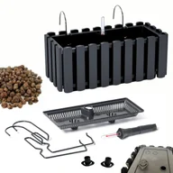 Donice - Skrzynka na balustradę DDEF400W Doniczka balkonowa + Keramzyt 1l - miniaturka - grafika 1