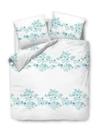 Pościel - Darymex Pościel bawełniana 220x200 biała turkusowa ornamenty 71464/1 Cottonlove 3 - miniaturka - grafika 1