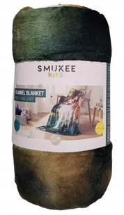 Smukee Koc flanelowy zielony 130x160cm PIES - Koce i narzuty dla dzieci - miniaturka - grafika 1