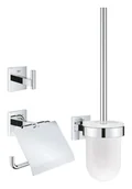 Wieszaki łazienkowe - Grohe QuickFix Start Cube - Zestaw akcesoriów łazienkowych 3 w 1, chrom 41123000 - miniaturka - grafika 1