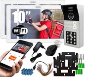 Wideodomofony - Wideodomofon dwurodzinny na 2 przewody 5TECH Virgo(W)10" stacja 82225-2 KOD CZYTNIK KART - miniaturka - grafika 1