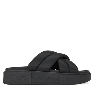 Klapki Tommy Jeans Tjw Flatform Sandal EN0EN02775 Czarny - Klapki i japonki damskie - miniaturka - grafika 1