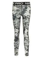 Spodnie sportowe damskie - Nike Legginsy sportowe w kolorze szarym - miniaturka - grafika 1