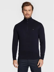 Tommy Hilfiger Sweter MW0MW28049 Granatowy Regular Fit - Swetry męskie - miniaturka - grafika 1