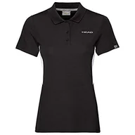 Koszulki i topy damskie - Head Damska koszulka polo Club Tech Polo W Polos czarny czarny XS 814339-BK XS - miniaturka - grafika 1