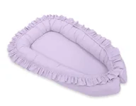Kokony niemowlęce - Kokon niemowlęcy kojec otulacz Premium z falbanką MY SWEET BABY- fioletowy - miniaturka - grafika 1
