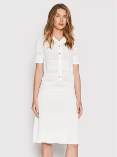 Sukienki - Guess Marciano Sukienka dzianinowa 1GG752 5640Z Biały Slim Fit - grafika 1