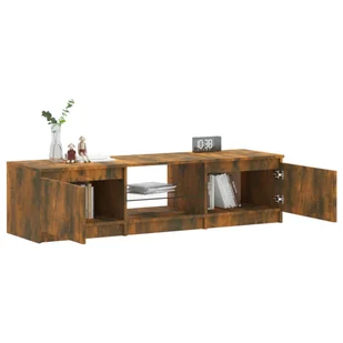 Lumarko Szafka pod TV, z LED, przydymiony dąb, 140 x 40 x 35,5 cm - Szafki RTV - miniaturka - grafika 8