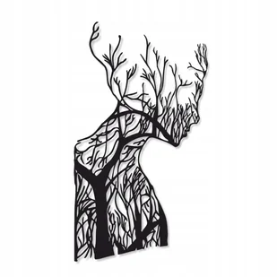 DEKORACJA ŚCIENNA DRZEWO OZDOBA NA PUSTĄ ŚCIANE 3D KOBIETA BIAŁY CZARNY - Dekoracje domu - miniaturka - grafika 1