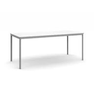 Stoły - B2B Partner Stół do jadalni 1800 x 800 mm, blat biały, nogi jasnoszare 555755 - miniaturka - grafika 1